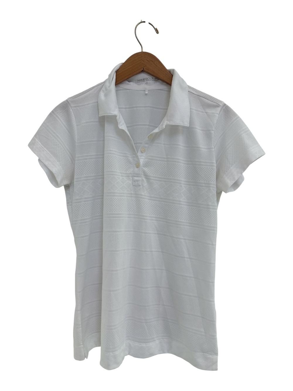 Nike Golf Dri Fit Classic White Golf Polo Top
